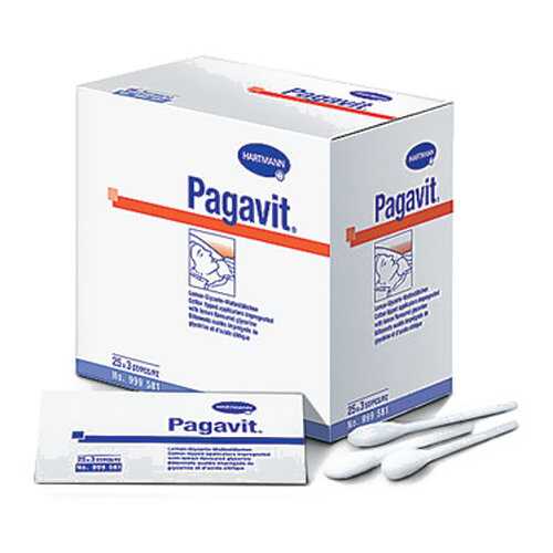 Палочки с ватной головкой Pagavit пропитанные глицерином 25 х 3 шт. в Фармленд