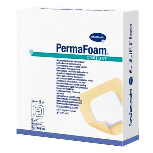 PermaFoam Comfort ПемаФом Комфорт губчатая адгезивная повязка 15 x 15 см в Фармленд