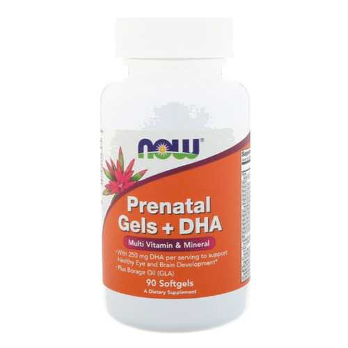 NOW Prenatal Gels + DHA, 90 капсул в Фармленд