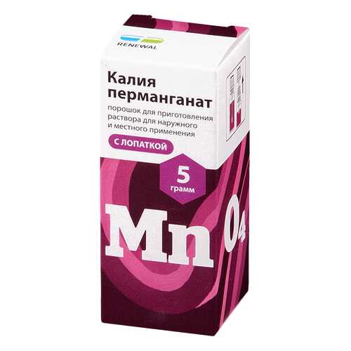 Калия перманганат пор. для пригот. раствора для местного и наруж.прим.5 г№1 Renewal в Фармленд