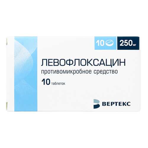 Левофлоксацин таблетки, покрытые оболочкой 250 мг 10 шт. в Фармленд
