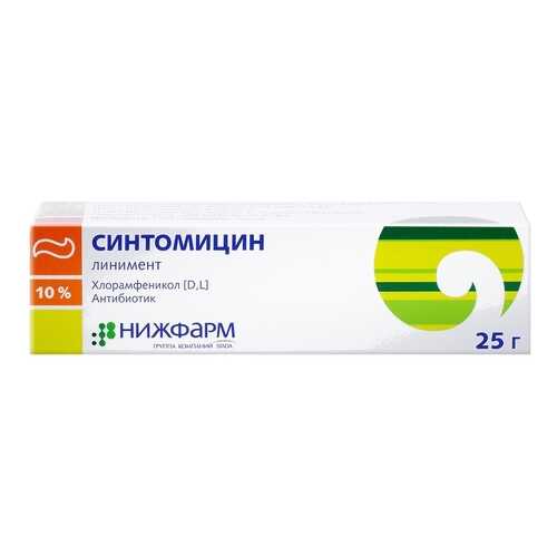 Синтомицин линимент 10% 25 г Нижфарм в Фармленд