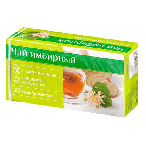 PL Чай Имбирный при простуде с Цветками Липы фильтр-пакет Юником 20 шт. в Фармленд