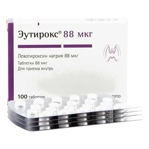 Эутирокс таблетки 88 мкг 100 шт. в Фармленд