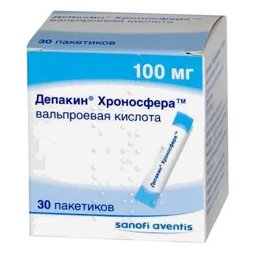Депакин Хроносфера гранулы 100 мг 30 шт. в Фармленд