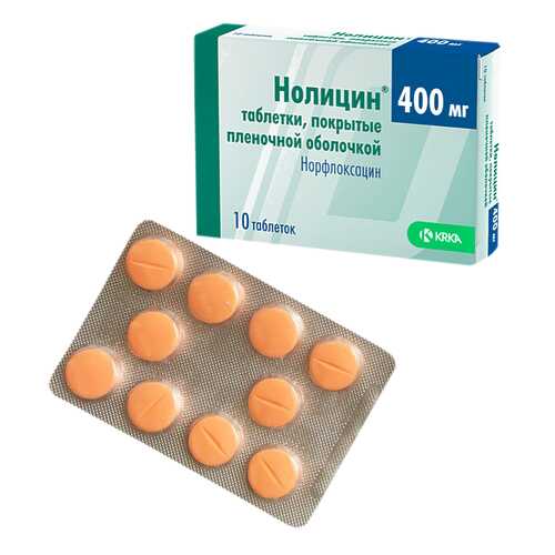 Нолицин таблетки, покрытые пленочной оболочкой 400 мг 10 шт. в Фармленд