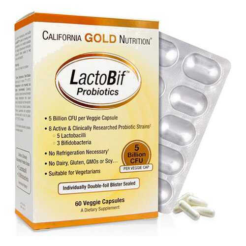 Пробиотик California Gold Nutrition LactoBif Probiotic 30 млрд КОЕ капсулы 60 шт. в Фармленд