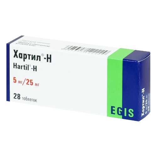 Хартил-Д таблетки 5 мг+25 мг 28 шт. в Фармленд