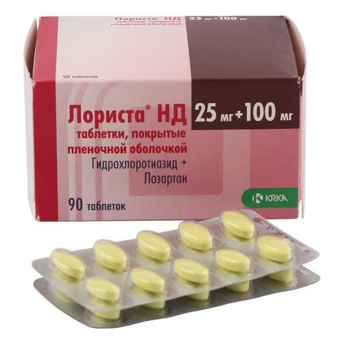 Лориста НД таблетки 25 мг+100 мг 90 шт. в Фармленд