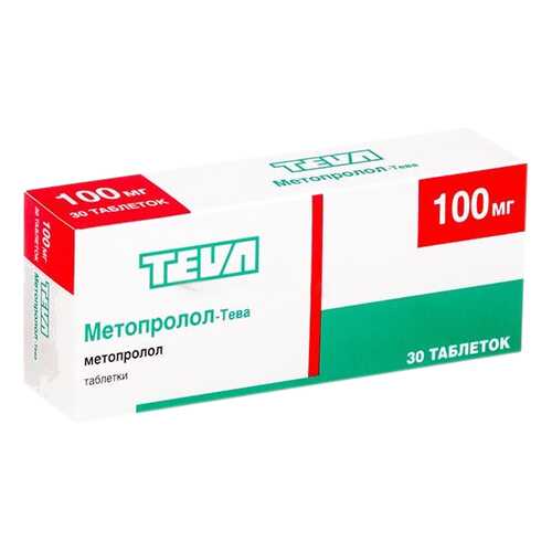 Метопролол-Тева таблетки 100 мг №30 в Фармленд