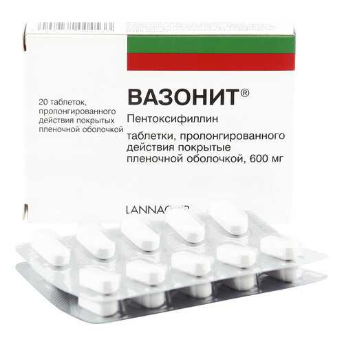 Вазонит таблетки пролонг 600 мг 20 шт. в Фармленд