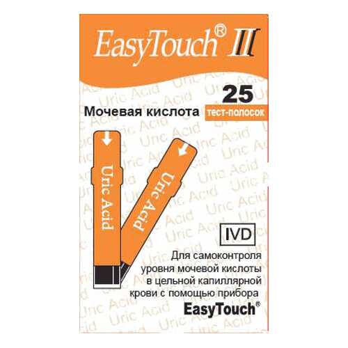 Тест-полоски EasyTouch на мочевую кислоту 25 шт. в Фармленд