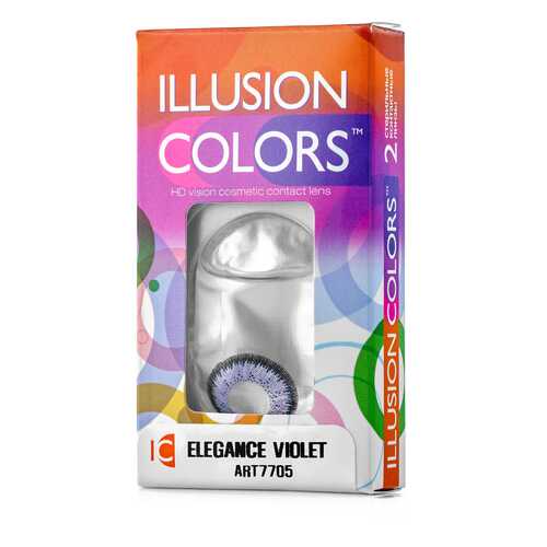 Контактные линзы ILLUSION colors Elegance 2 линзы -2.5D violet фиолетовый в Фармленд