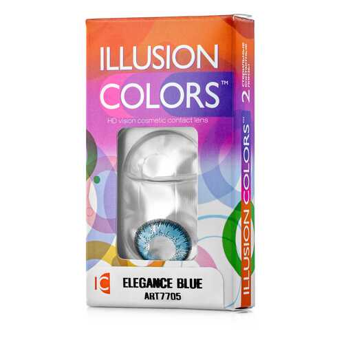 Контактные линзы ILLUSION colors Elegance 2 линзы -4.0D blue синий в Фармленд