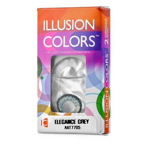 Контактные линзы ILLUSION colors Elegance 2 линзы 0.0D grey серый в Фармленд