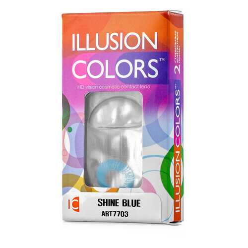 Контактные линзы ILLUSION colors Shine 2 линзы -2.0D blue голубой в Фармленд
