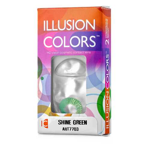 Контактные линзы ILLUSION colors Shine 2 линзы -3.0D green зеленый в Фармленд