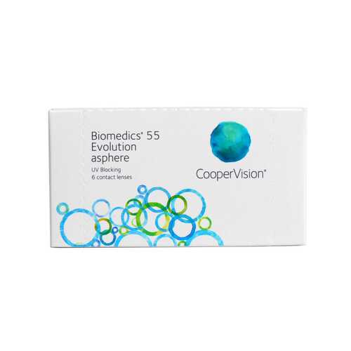 Контактные линзы Biomedics 55 Evolution asphere 6 линз R 8,8 +4,75 в Фармленд