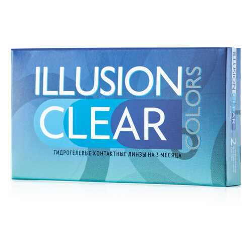 Контактные линзы ILLUSION colors Clear 2 линзы -7.5D прозрачные в Фармленд