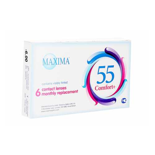 Контактные линзы Maxima 55 Comfort Plus 6 линз R 8,6 -5,25 в Фармленд