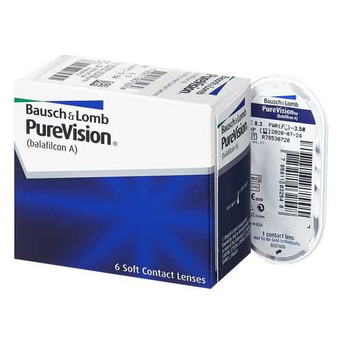 Контактные линзы PureVision 6 линз R 8,6 +2,00 в Фармленд
