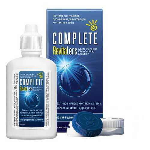 Раствор Complete RevitaLens 60 мл + контейнер в Фармленд