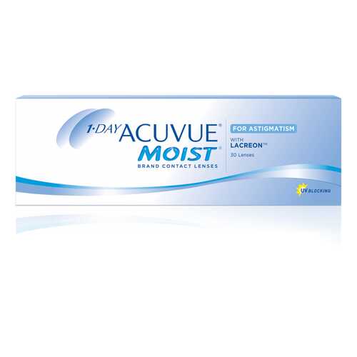 Контактные линзы 1-Day Acuvue Moist for Astigmatism 30 линз -6,00/-1,75/80 в Фармленд