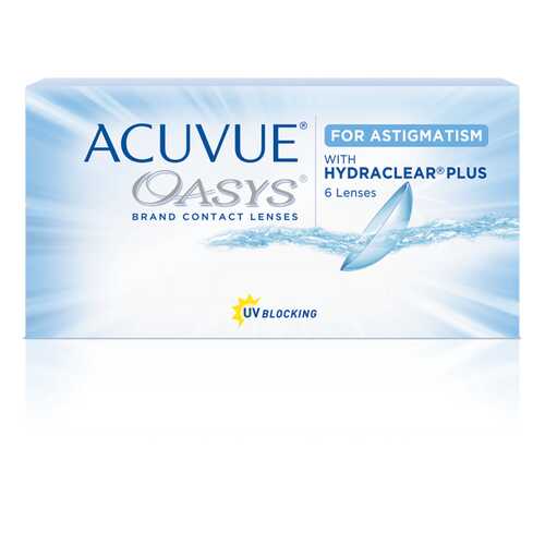 Контактные линзы Acuvue Oasys for Astigmatism with Hydraclear Plus 6 линз -4,00/-2,25/120 в Фармленд