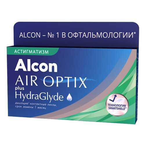 Контактные линзы AirOptix HydraGlyde for Astigmatism 3 шт. PWR -2,75, CYL -0,75, AXIS 100 в Фармленд