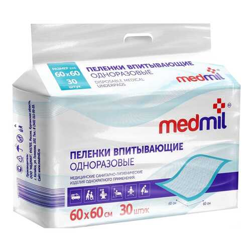 Пеленки впитывающие Medmil 60x60 см Оптима 30 шт. в Фармленд