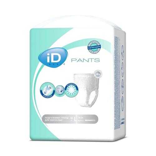 Подгузники для взрослых iD Slip Basic Large размер L 100-135 см 10 шт. в Фармленд