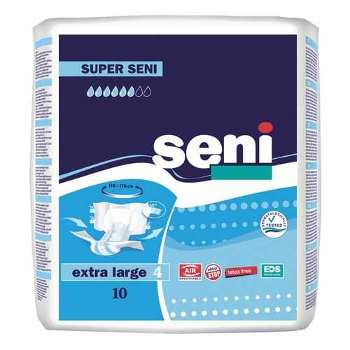 Подгузники для взрослых SENI Super Seni Extra Large, 10 шт (XL10-JA1) в Фармленд