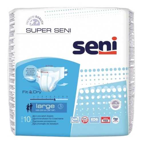 Подгузники для взрослых SENI Super Seni Large, 10 шт (LA10-JA1) в Фармленд