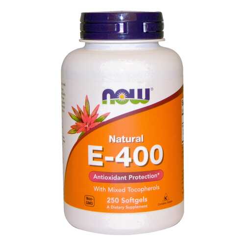 Витамин E NOW E-400 Mixed + Tocopherols 250 капс. в Фармленд